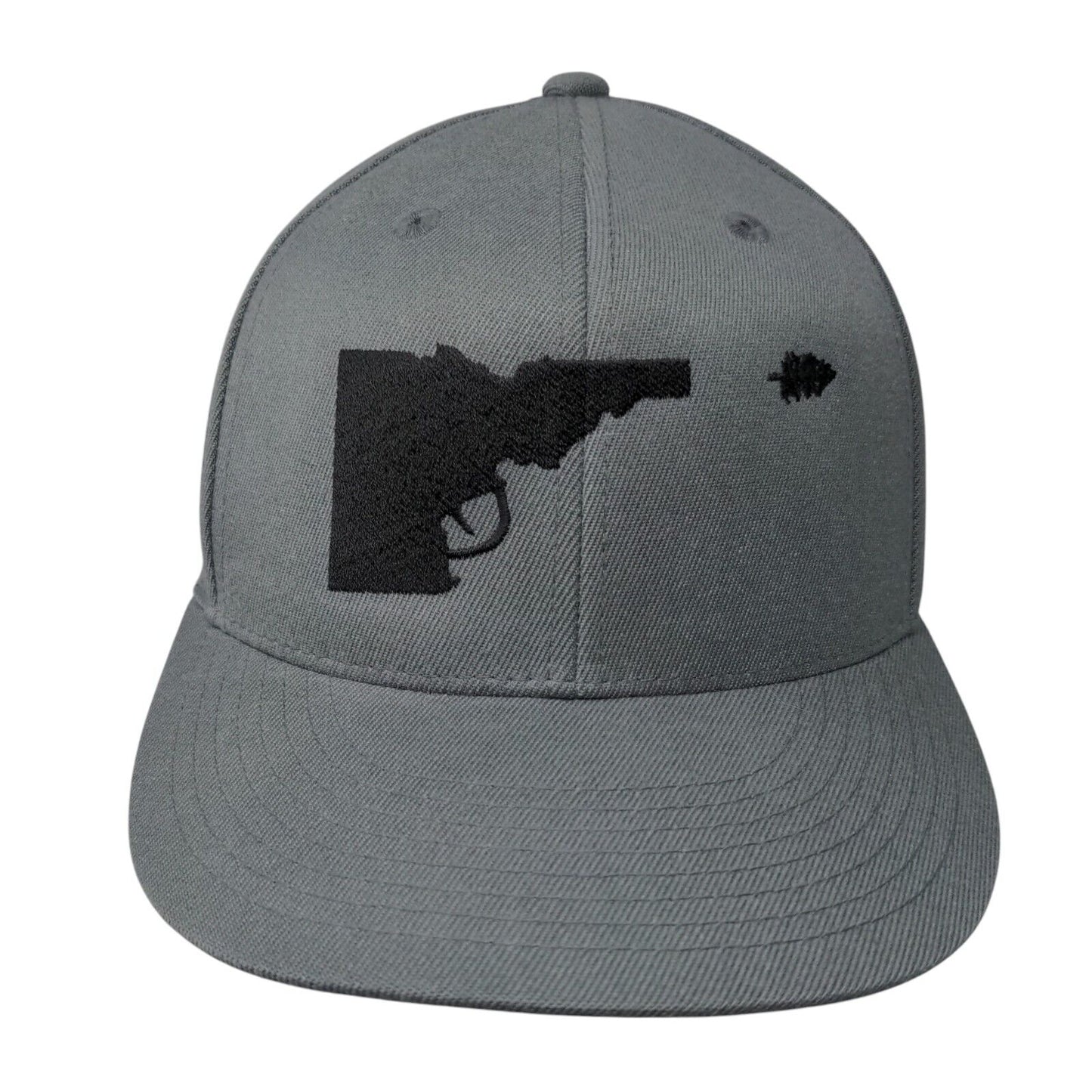 210 Fitted Hat Gray 6 7/8-7 1/4 Gray Embroidered 6 Panel Vent Holes