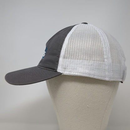 Outdoor Cap Baseball Cap Gray OS Hellas Patch Mesh Back Strapback Hat Blue Logo