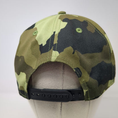 New York Mets MLB New Era Snapback Hat Green Camo One Size Flat Bill 9FIFTY