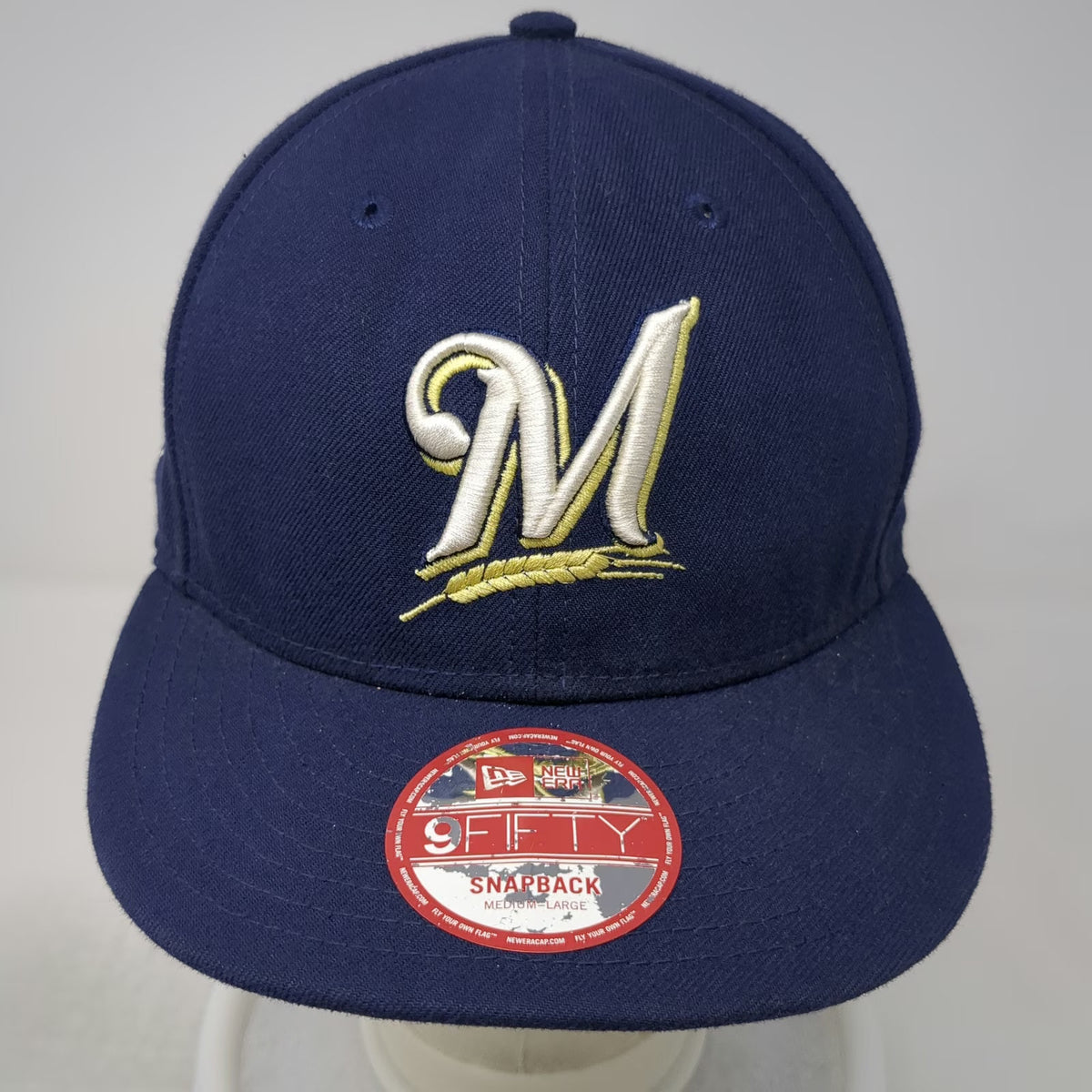 Milwaukee Brewers MLB New Era Snapback Blue One Size National League Patch Hat