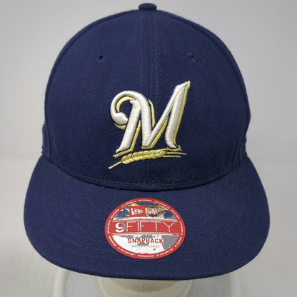 Milwaukee Brewers MLB New Era Snapback Blue One Size National League Patch Hat