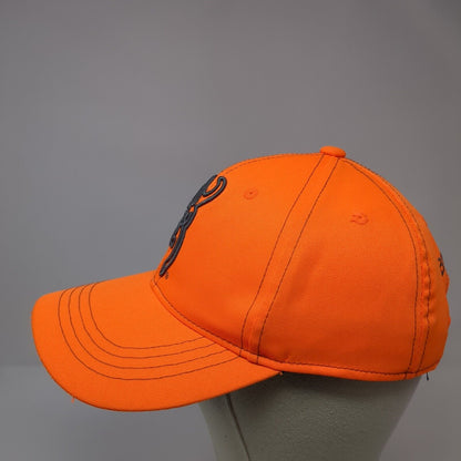 Browning Strapback Hat Orange One Size Adjustable Embroidered 6 Panel Polyester