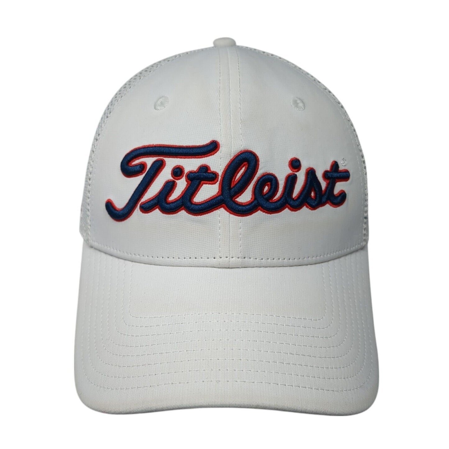 Titleist Slideback Mesh Back Hat White One Size 6 Panel Embroidered