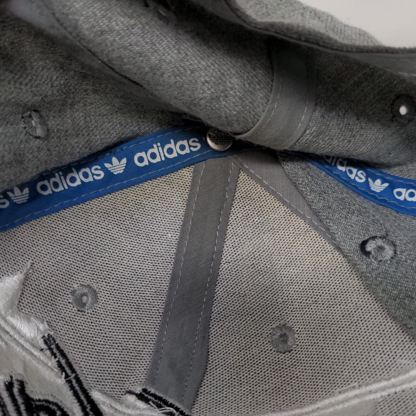 Adidas Originals Snapback Hat Gray One Size Embroidered Colorblock