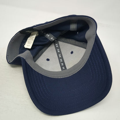 Under Armour Baseball Cap Blue XL Fitted HeatGear Logo Embroidered Sport Hat