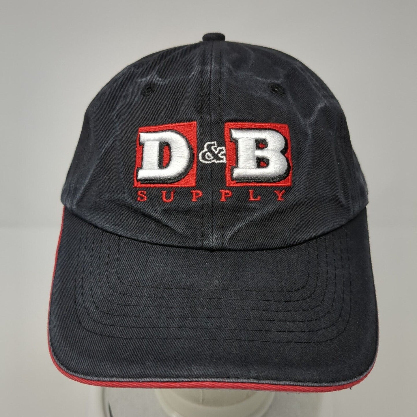 D&B Supply Slideback Hat Black One Size Adjustable Embroidered Solid
