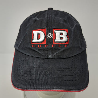 D&B Supply Slideback Hat Black One Size Adjustable Embroidered Solid