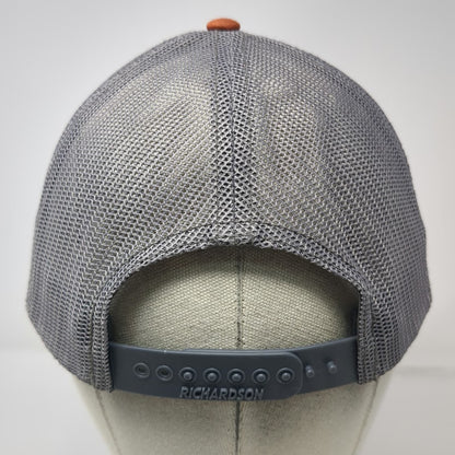 Richardson Trucker Hat Gray Orange One Size Joe Foundation Mesh Snapback 112