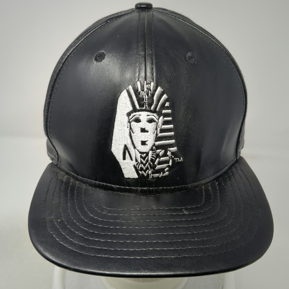 Last Kings Snapback Black One Size Pharaoh King Tut Egyptian Vegan Leather Hat
