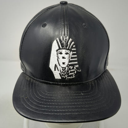 Last Kings Snapback Black One Size Pharaoh King Tut Egyptian Vegan Leather Hat