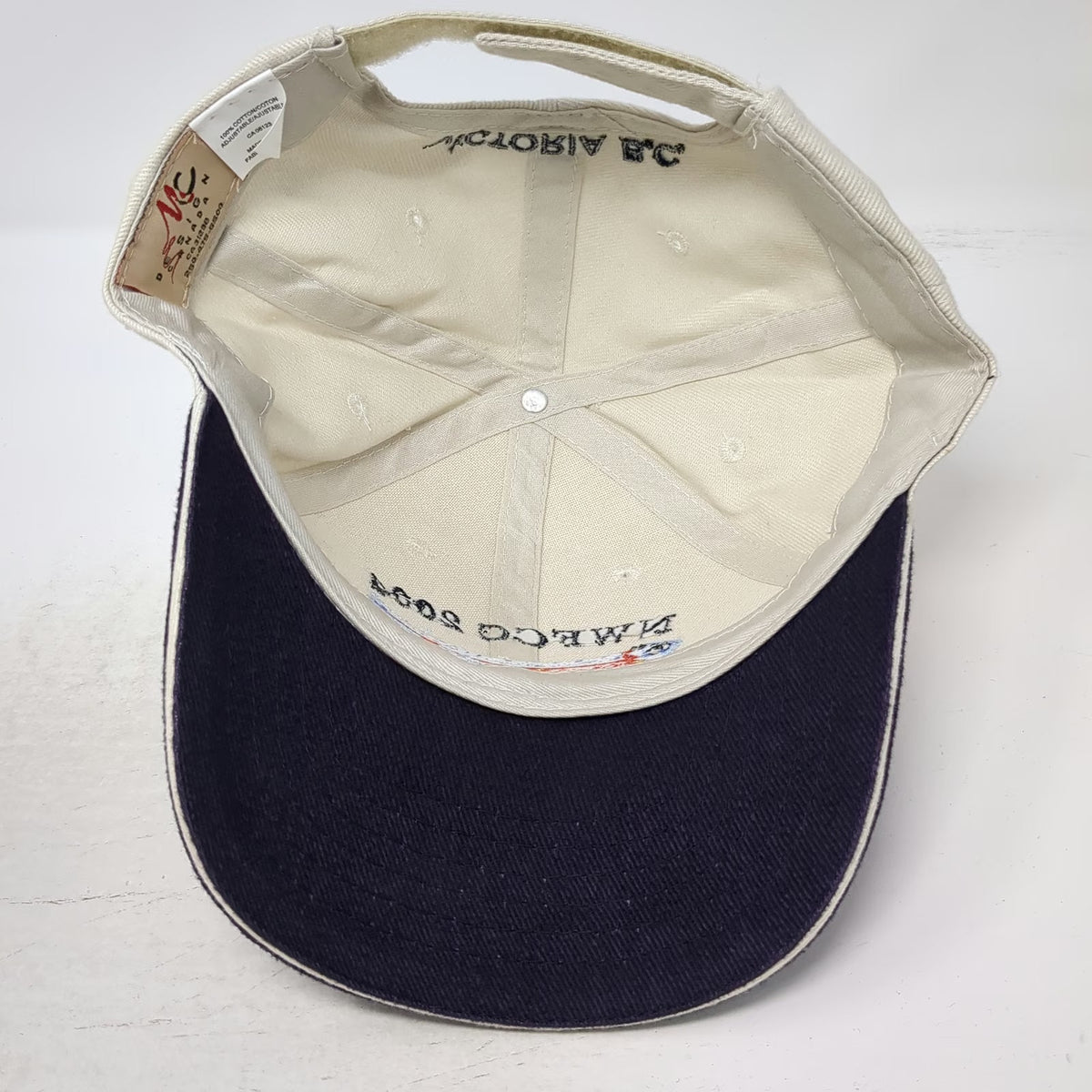 MC Design NWFCC 2004 Northwest Fish Culture Beige Blue Baseball Cap OS Flags
