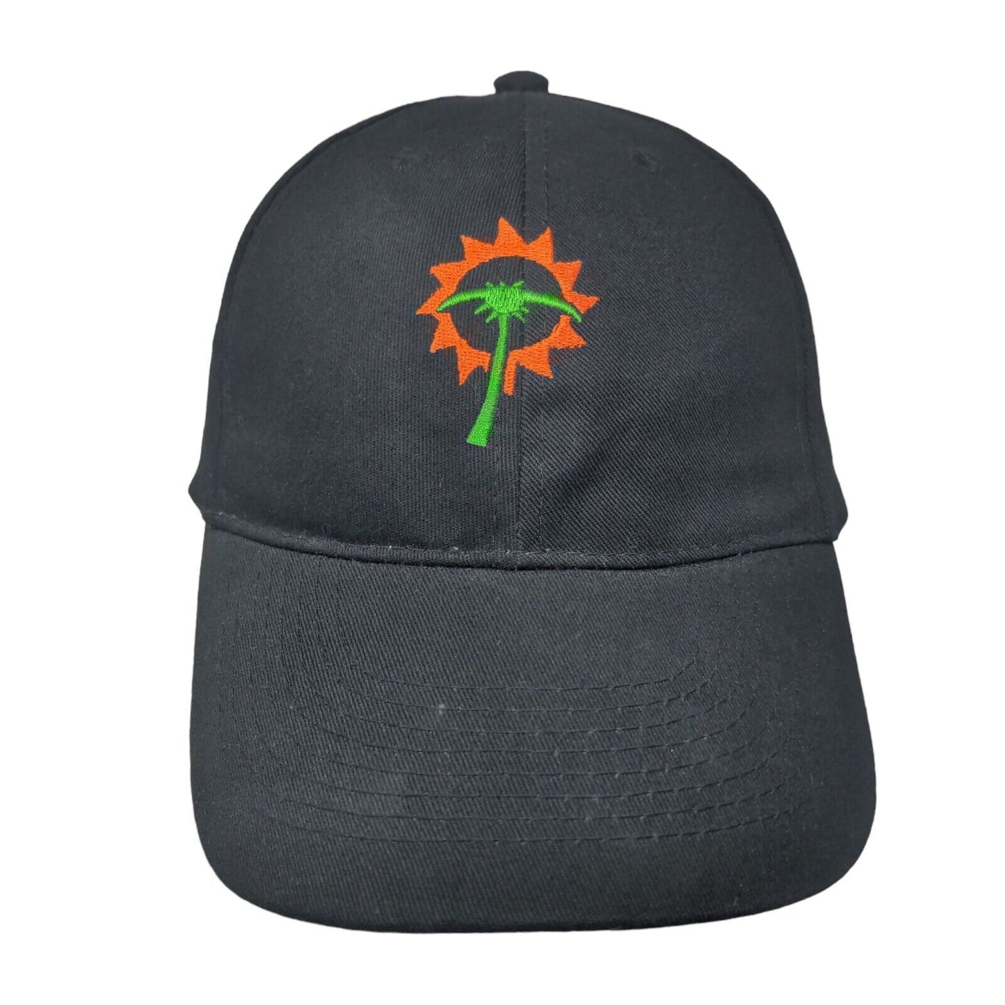 Palm Tree Ruud Slideback Hat Black One Size Embroidered Adjustable