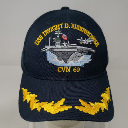 The Corps Blue USS Dwight D Eisenhower CVN 69 Scrambled Eggs Baseball Cap Hat OS