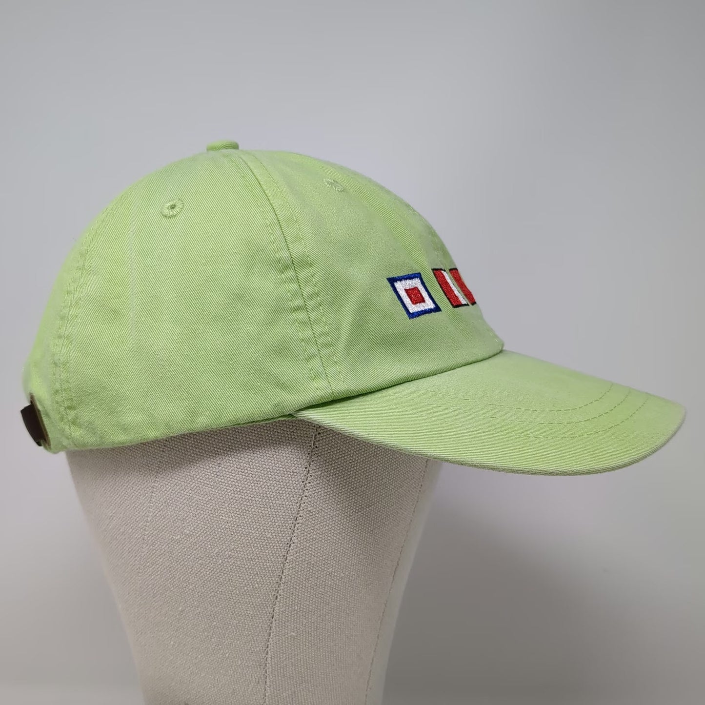 Adams Baseball Cap Green One Size Watch Hill Boat Yard Nautical Flags Hat
