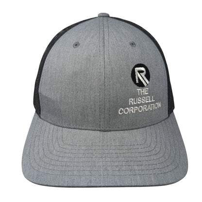 The Russell Corporation Trucker Hat Gray Large Adjustable Mesh Back Richardson