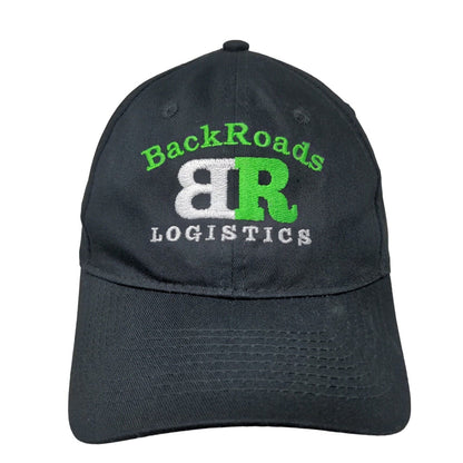 Back Roads Logistics Strapback Hat Black One Size Embroidered Port & Company