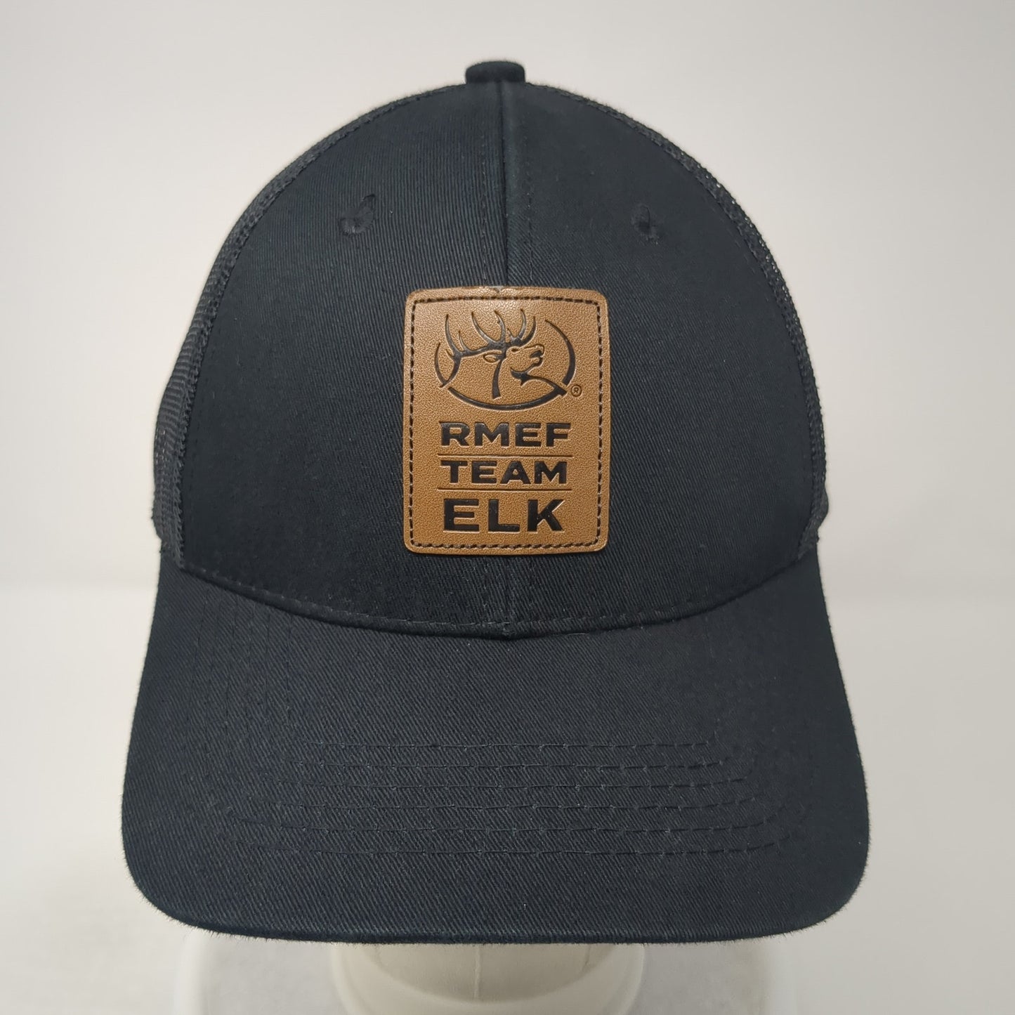 RMEF Team Elk Snapback Trucker Hat Black One Size Adjustable Mesh Back 6 Panel