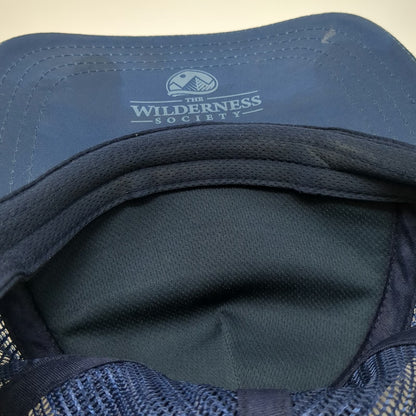 Boco Gear Trucker Hat Blue One Size Our Wild Mountain Graphic Wilderness Society
