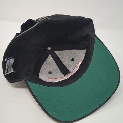 Shanklin Slideback Hat Black One Size Adjustable Leather Strap Cali Fame