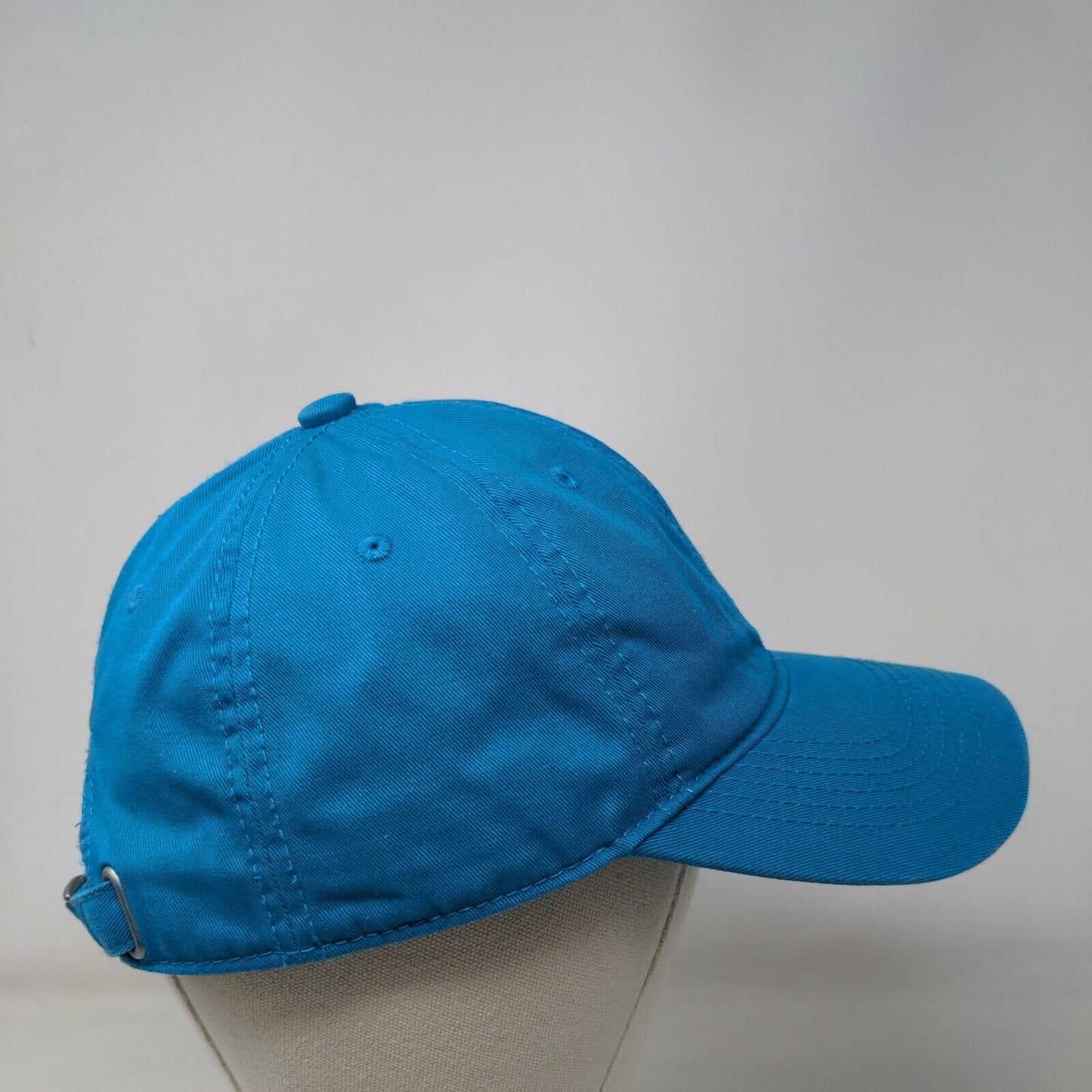 Unbranded Slideback Hat Blue One Size Adjustable Vented Holes 6 Panel Blank