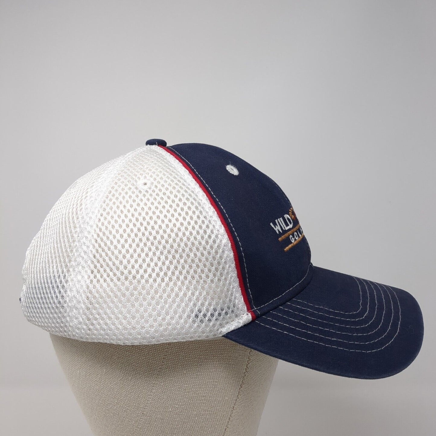 Wild Horse Golf Club Slideback Trucker Hat Blue OS Adjustable Mesh Cap America