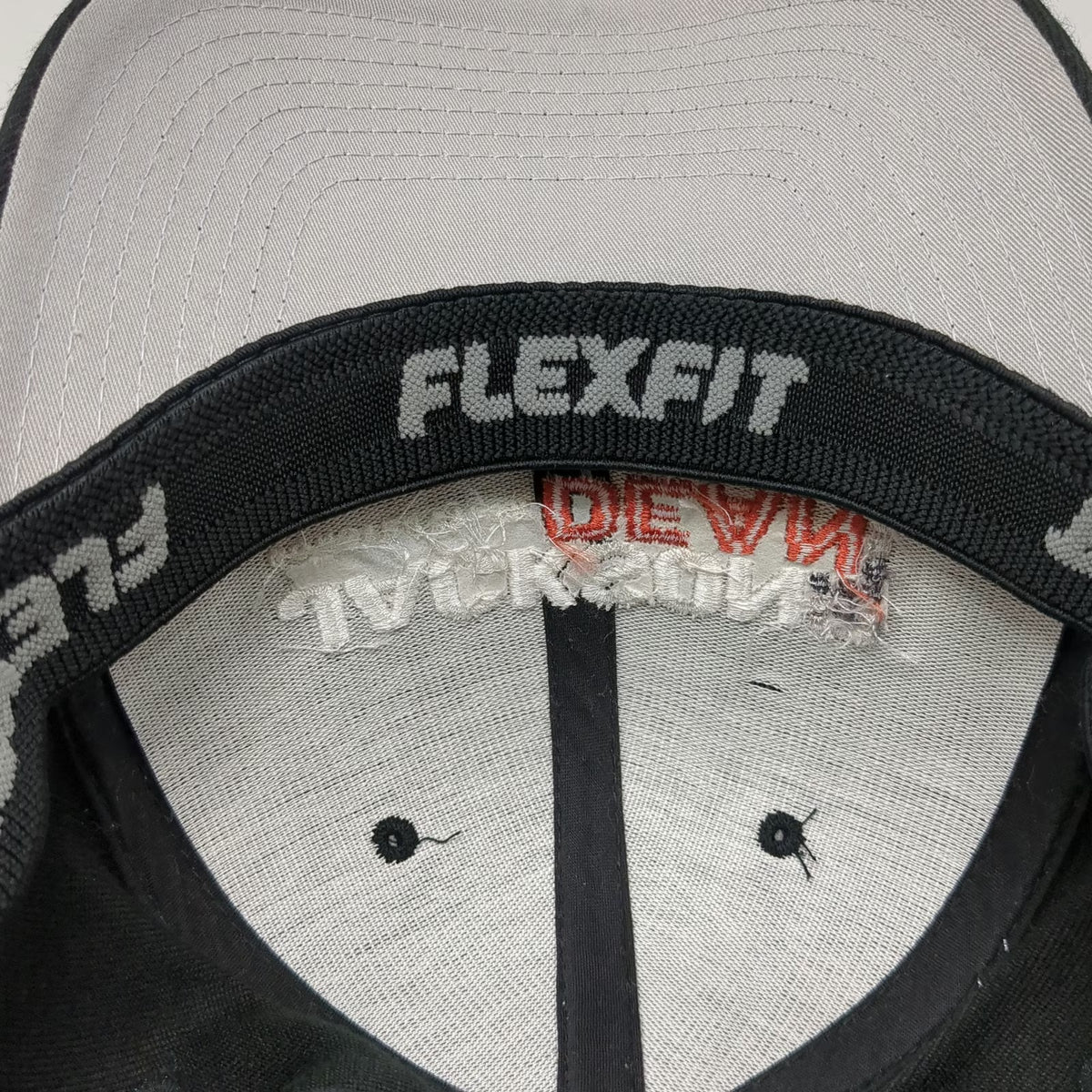 Flexfit Baseball Cap Black XL Jackson Construction Dean 6 Panel Curved Brim Hat