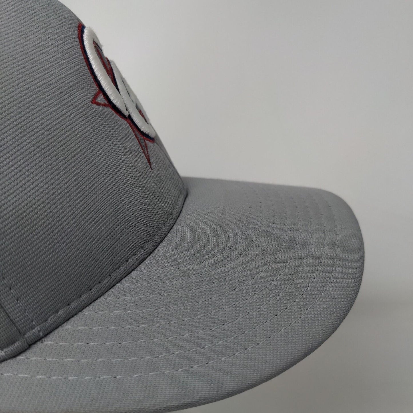 CO Fitted Hat Gray S/M Embroidered Vented Holes 6 Panel Pulse Richardson
