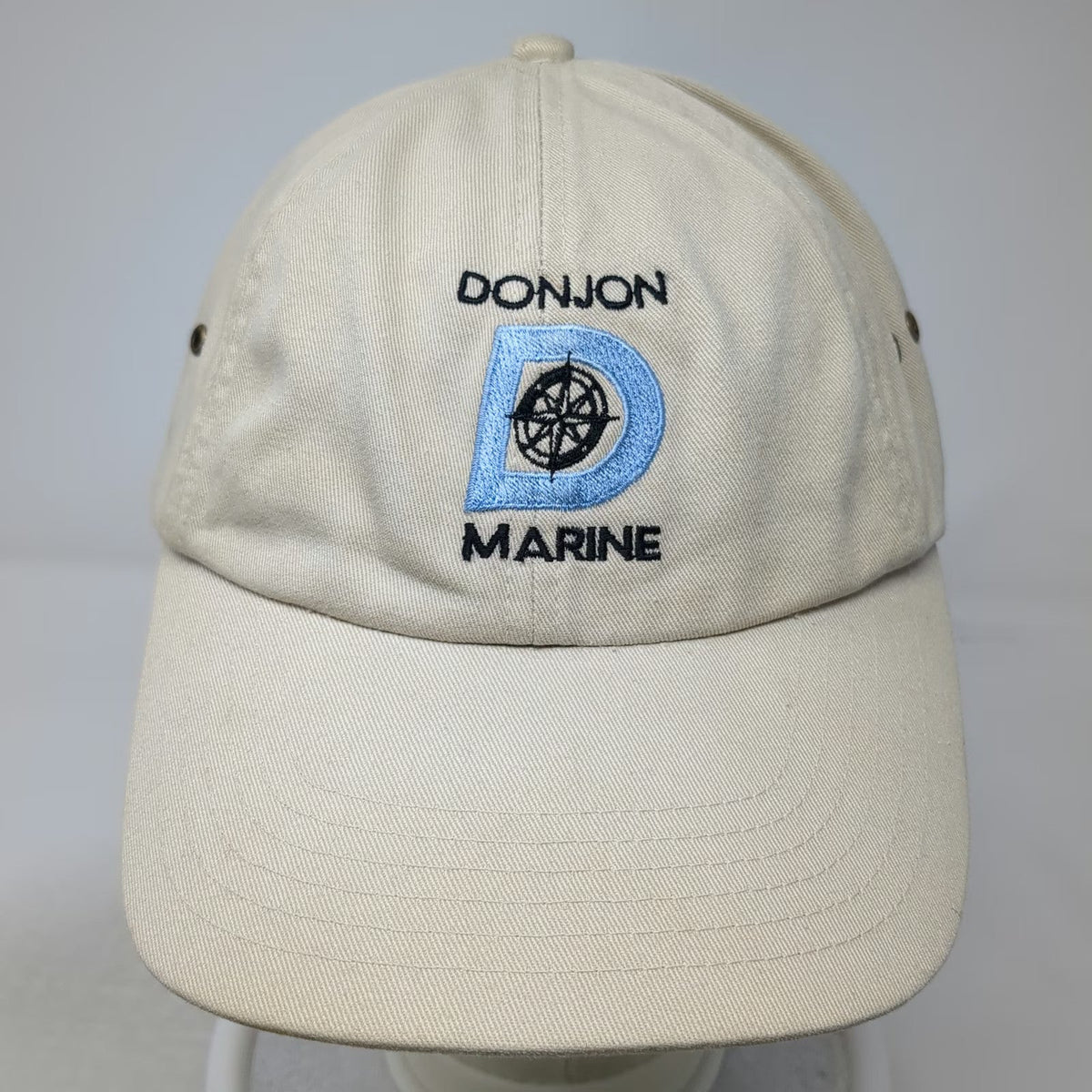 Royal Baseball Cap Beige Blue Black One Size Donjon Marine Compass Logo Hat