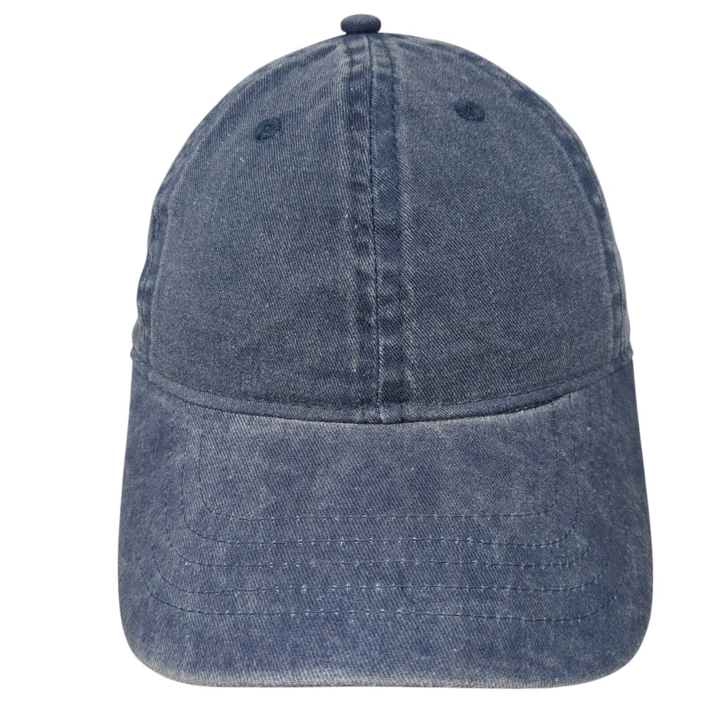 Unbranded Strapback Hat Blue One Size Adjustable Solid Blank 6 Panel