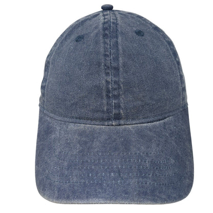 Unbranded Strapback Hat Blue One Size Adjustable Solid Blank 6 Panel