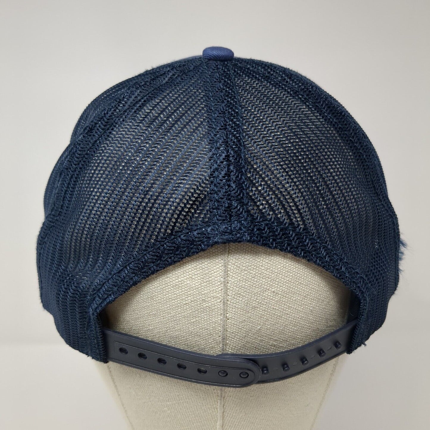 Threadgrit Snapback Mesh Back Trucker Hat Blue One Size Adjustable