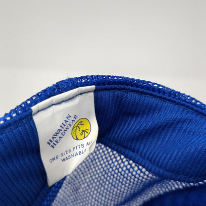 Suck 'Em Up Hawaii Snapback Rope Trucker Hat Blue One Size Mesh Back