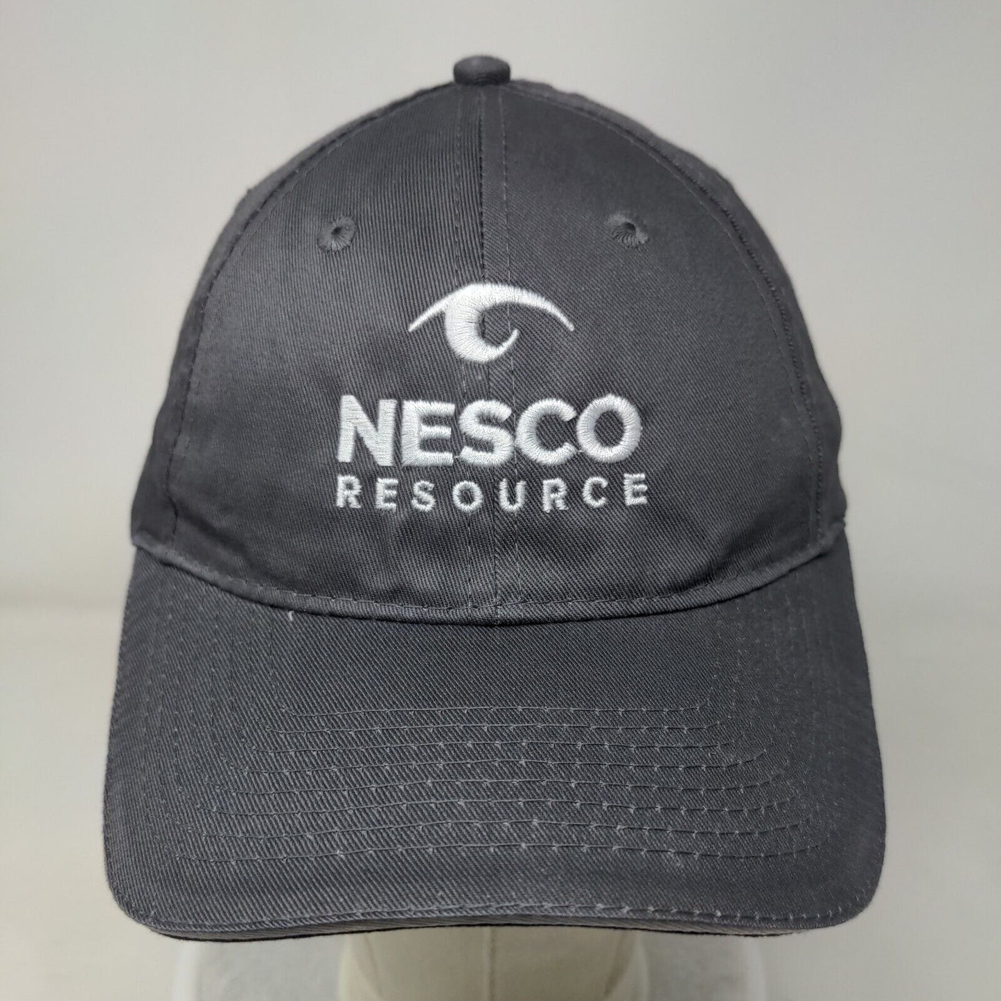 NESCO Resource Strapback Hat Gray One Size Embroidered Port & Company