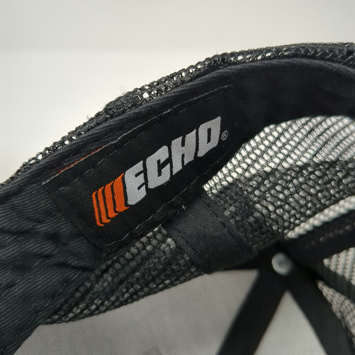ECHO Trucker Hat Gray OSFM Mesh Back Chainsaw Outdoor Power Equipment Snapback