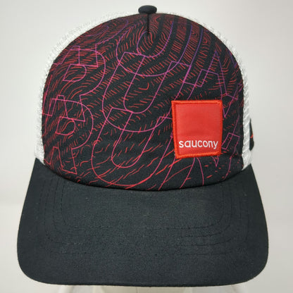 Saucony Trucker Hat Black One Size Mesh Snapback Boco Shu's Idaho Running Co