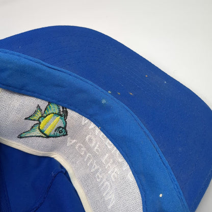 J Hats Aquarium of the Americas Hat Blue One Size 5 Panel Snapback Cotton Fish
