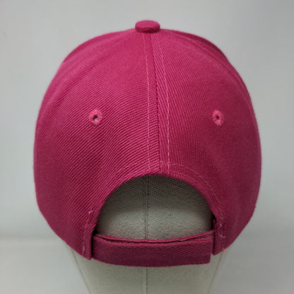 Eat Sleep Pageant Strapback Hat Pink One Size Embroidered Adjustable