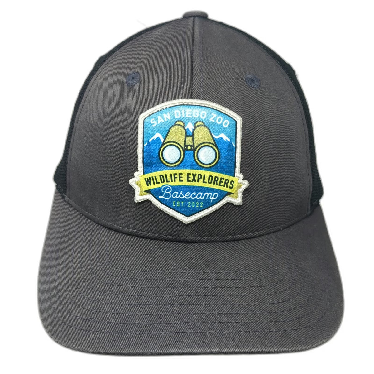 San Diego Zoo Trucker Hat Gray One Size Wildlife Explorers Basecamp Snapback