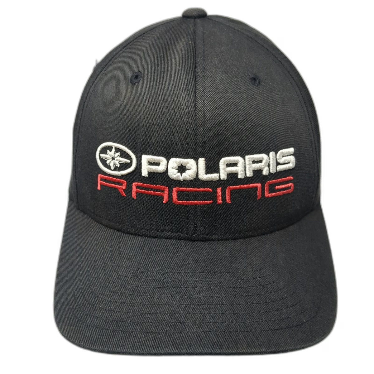 Flexfit Baseball Cap Black S-M Polaris Racing Embroidered Fitted Star Logo Hat