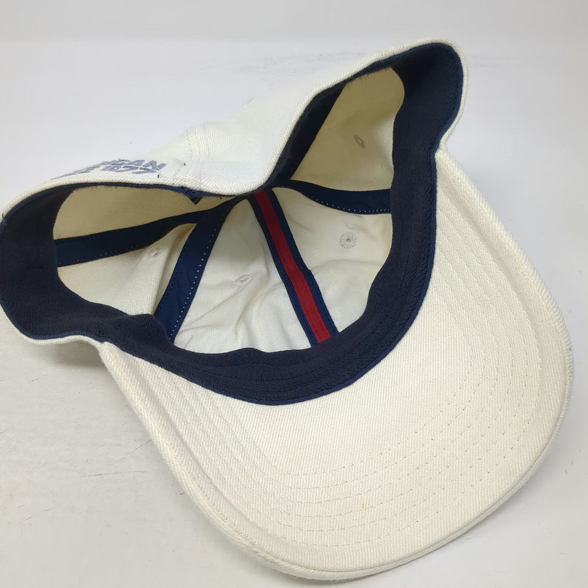 American Eagle Outfitters Baseball Cap White XL Fitted Embroidered Eagle Hat