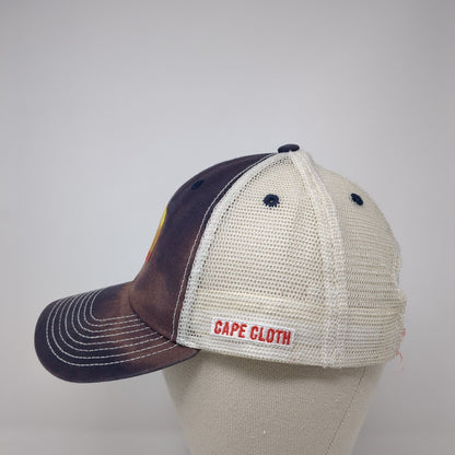 Cape Cloth Snapback Trucker Hat Blue One Size Adjustable Embroidered Mesh Back