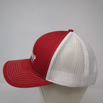 Bishop Cattle Company Snapback Mesh Back Trucker Hat Red One Size