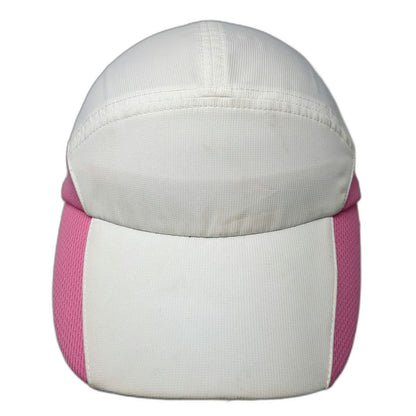 Headsweats 5 Panel White One Size Strapback Running Performance Mesh Pink Hat