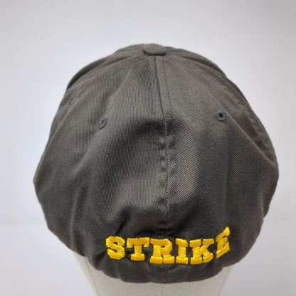 RS Strike Fitted Hat Brown XL-XXL Embroidered Stretch Flexfit Yupoong