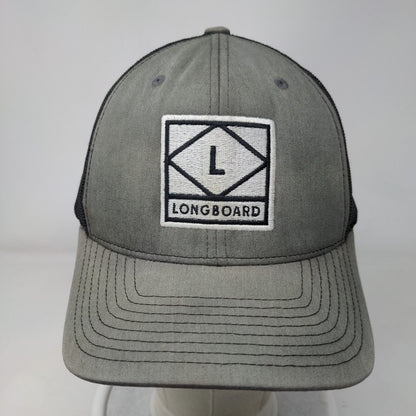 Longboard Snapback Mesh Back Trucker Hat Gray Adjustable Richardson