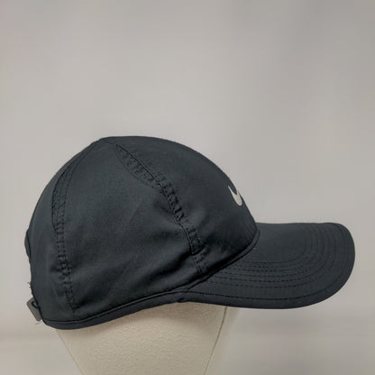 Nike Swoosh Featherlight Strapback Hat Black One Size Adjustable Dri-Fit
