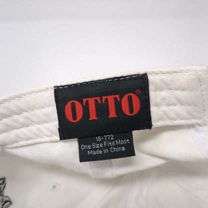 Otto Slideback Hat White One Size Adjustable Embroidered Dog Outdoor