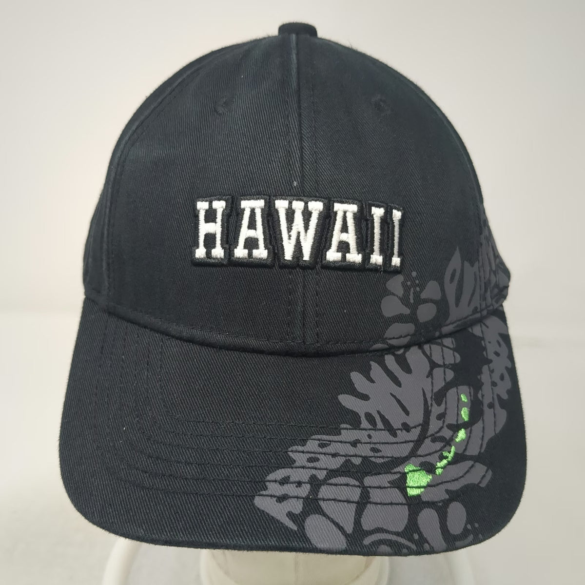 Hawaiian Headwear Baseball Cap Black One Size Floral Hawaii Graphic Flag Hat