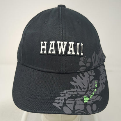 Hawaiian Headwear Baseball Cap Black One Size Floral Hawaii Graphic Flag Hat