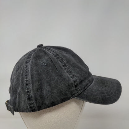 Unbranded Slideback Hat Black OSFM Adjustable Solid Blank Vent Holes